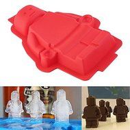 Sher Silicone Robot Shaped Cake Pan Silicone Mold Baking Mould Candy Chocolate Ice Tray Tool(Random Color)