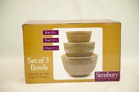 Simsbury Olive Mixing Bowls, 3 PCS Set N3