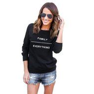 Casual Tops,Morecome Women Fashion Letter Print Sweater Round Collar Cotton Long Sleeve (M) N5
