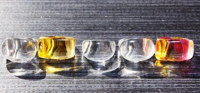 Clear-silicone Ring mold. 5pc-Size 7, 7.5, 8, 8, 9.5.(1-03) N3