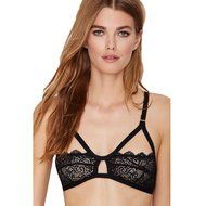 PHOTNO Women Lace Floral Sheer Bralette Bustier Crop Top Bra Lingerie