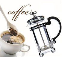 Minigianni 350 ML French Press Coffee Maker with Stainless Steel Plunger High Quality Glass and Stainless Steel...