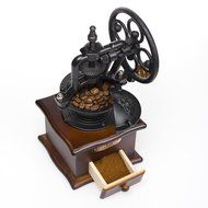 Foruchoice Vintage Style Coffee Grinder Spice Hand Grinding Machine Hand-crank Roller Drive Grain Burr Mill Coffee... N5