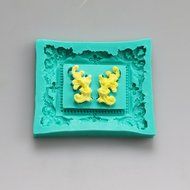Pinkie Tm Photo frame fondant gel mold soap mold salt sculpture mold DIY silicone mold can be wholesale