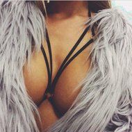Underwear, PHOTNO Womens Sexy Harness Bra Elastic Bra Strappy Hollow Out Bra Bustier N3