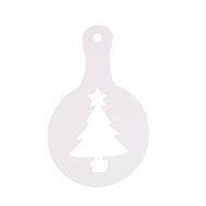 Christmas Designs PP Plastic Coffee Flowers Die Fancy Coffee Printing Template Model Milk Foam Spray Tool 8PCS...