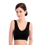 PHOTNO Womens Thin No Mat Athletic Vest Fitness Sports Yoga Stretch Bra N8
