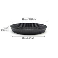 Unichart Heavy Carbon Steel Ripple Side Non-stick 9 Inch Pizza Pan Quiche Pie Pan With Removable Bottom N6
