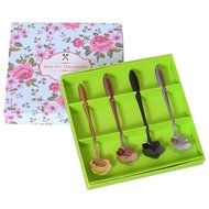 CHICHIC 8 Pcs Stainless Steel Tableware Creative Flower Coffee Spoon, Stirring Spoon, Sugar Spoon, Stir Bar Spoon... N4
