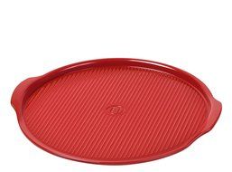 Emile Henry Made In France Flame Pizza Stone, 14.6 x 14.6", Charcoal N6