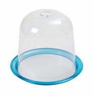 KDG International Omada Globo Panettone Tray with Dome, 13-Inch, Turquoise