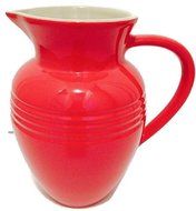 Le Creuset Poterie Solid Chili Red Stoneware Pitcher, 2 Quarts