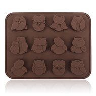 Silicone Owl Shape Cake Mold Chocolate Handmade Soap Bakeware Mould N2