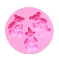 Allforhome(TM) 3 Little Cute Bears Silicone Cupcake Fondant Silicone Sugar Craft Molds Cartoon DIY Cake Decorating...