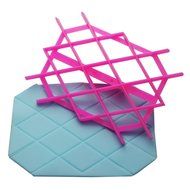 FOUR-C Cake Tools Embossing Fondant Cutter Sugarcraft Cutter for Cupcake Decorating Color Red N3