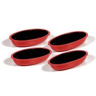 Ovenex 24 oz. Oval Ceramic Baking &amp; Serving Dish &ndash; 4 Pack (Sky Blue) N12