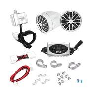 Pyle 400 Watt Bluetooth Sound System for Motorcycle/ATV/Snowmobile with Weatherproof Speakers, Amplifier, 3.5mm...