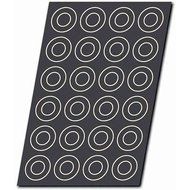 Matfer Bourgeat Silicone Silform Paris-brest Baking Molds, 24 Cups 337004
