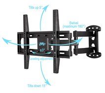 Mounting Dream MD2377 TV Wall Mount Bracket with Full Motion Articulating Arm for most 26-55 Inches LED, LCD and...