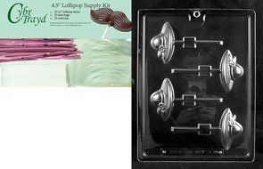 Cybrtrayd D094 Chocolate Candy Mold, Ladies Society Hat Lolly Dads and Moms