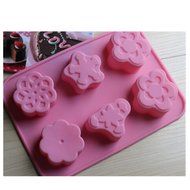 EVTECH(TM) 6 Cavity Flowers Style Silicone Gel Non Stick Cake Bread Mousse Biscuit Ice Pudding Mold Chocolate... N9