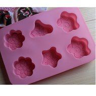 EVTECH(TM) 6 Cavity Flowers Style Silicone Gel Non Stick Cake Bread Mousse Biscuit Ice Pudding Mold Chocolate... N10