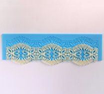 Funshowcase Large Sugarcraft Cake Decoration Tool Butterfly Oval Filigree Border Icing Silicone Mold Lace Shaped...