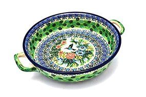 Polish Pottery Baker - Round with Handles - Large - Unikat Signature U3271