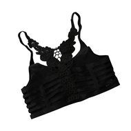 PHOTNO Women Vest Crop Top Bralette Bustier Cami Bustier Tank Tops condole belt