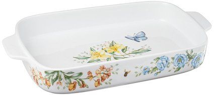 Lenox Butterfly Meadow Scalloped Oval Baker N10