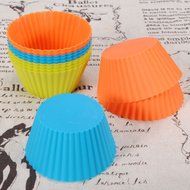 "12Pcs Silicone Cake Muffin Chocolate Cupcake Cups Mold" shopping N3