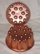 Set Of 2 - Vintage Coppertone 4 Cup - 6 3/4 x 3 Inch Jell-O Mold Cake Pan