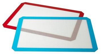 Silicone Baking Mat, Non-Stick Cooking Mat - 2 Pack (red+blue) 11.5X16.5 N6