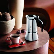 Bialetti Elegance Venus Induction 10 Cup Stainless Steel Espresso Maker N3