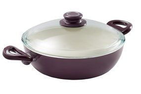 Essenso Ecotouch Lazio Enamel-Coated Low Dutch Oven with Nonstick Ceramic Interior, PTFE / PFOA Free, 3 Quart,... N6