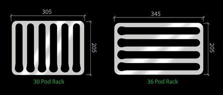 Abacus Pod Rack a Nespresso Coffee Capsule Holder and Dispenser Storage Solution (30 Pod Rack) N2