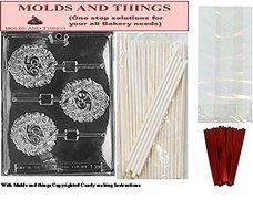 65TH Lolly numbers and letters Chocolate candy mold &copy; Molding Instruction+ 50 Packaging kit