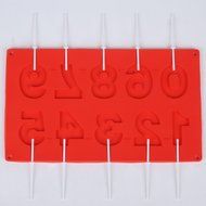 Ebake Arabic Numbers Silicone Hard Candy Lollipop Molds with Sticks DIY Chocolate Fondant Mould for Cake Decorations...