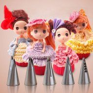 COCOTINA 5pcs Russian Tulip Icing Piping Nozzles Tips Pastry Cake Decorating Kitchen Tools N4