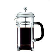 Savage Durable Coffee &amp; Espresso Maker with Stainless Steel Plunger &amp; Heat Resistant Glass Chrome