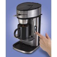 Hamilton Beach Stainless Steel The Scoop Single-Serve Coffeemaker, Automatically Shuts Off After Brewing