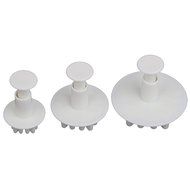 SODIAL(R) 3pcs Snowflake Pattern Plunger Cutter Fondant Cake Cookie Biscuit Mold Craft DIY Decorating Tools Set N2