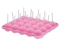 Quality Baking Set Kit With Pair of 20 Holes Pink Non Sticking Reusable Silicone Cake Pops Craft Molds / Forms... N3