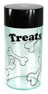 Pawvac 24 Ounce Vacuum Sealed Pet Food Storage Container; Black Cap &amp; Clear Body/Black Treats