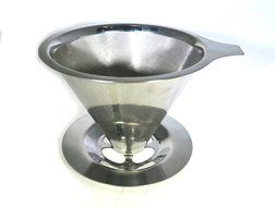 Barista Quality Pour Over Coffee Maker - Premium Stainless Steel Coffee Cone Filter - Hipster Approved