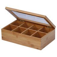 Oceanstar Bamboo Tea Box, Natural N2
