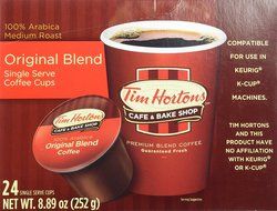 Tim Horton's Single Serve Coffee Cups, Original Blend, 24 Count N14