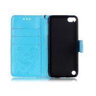 iPod touch 6 Case,iPod touch 5 Case,PHEZEN Beauty Luxury Bling Rhinestone Diamond Embossed Flower Butterfly PU... N38