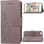 iPod touch 6 Case,iPod touch 5 Case,PHEZEN Beauty Luxury Bling Rhinestone Diamond Embossed Flower Butterfly PU... N45