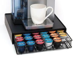 Lipper International 8662 Coffee Pod Storage Drawer with Stand, Black N3